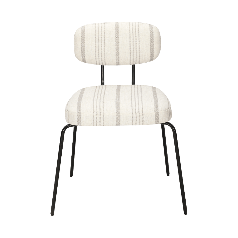 Białe nowoczesne metalowe krzesło do jadalni