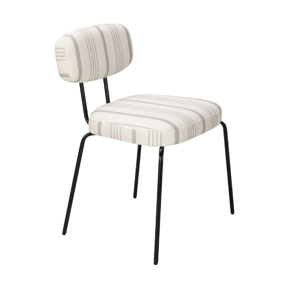 Białe nowoczesne metalowe krzesło do jadalni