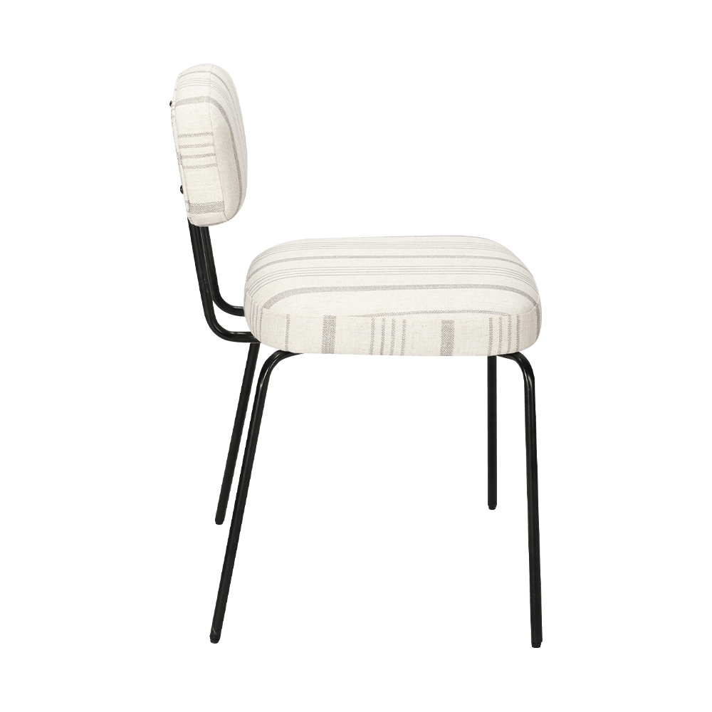 Białe nowoczesne metalowe krzesło do jadalni