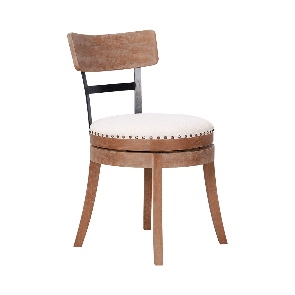 Okrągły poduszka z litego drewnianego krzesła do jadalni