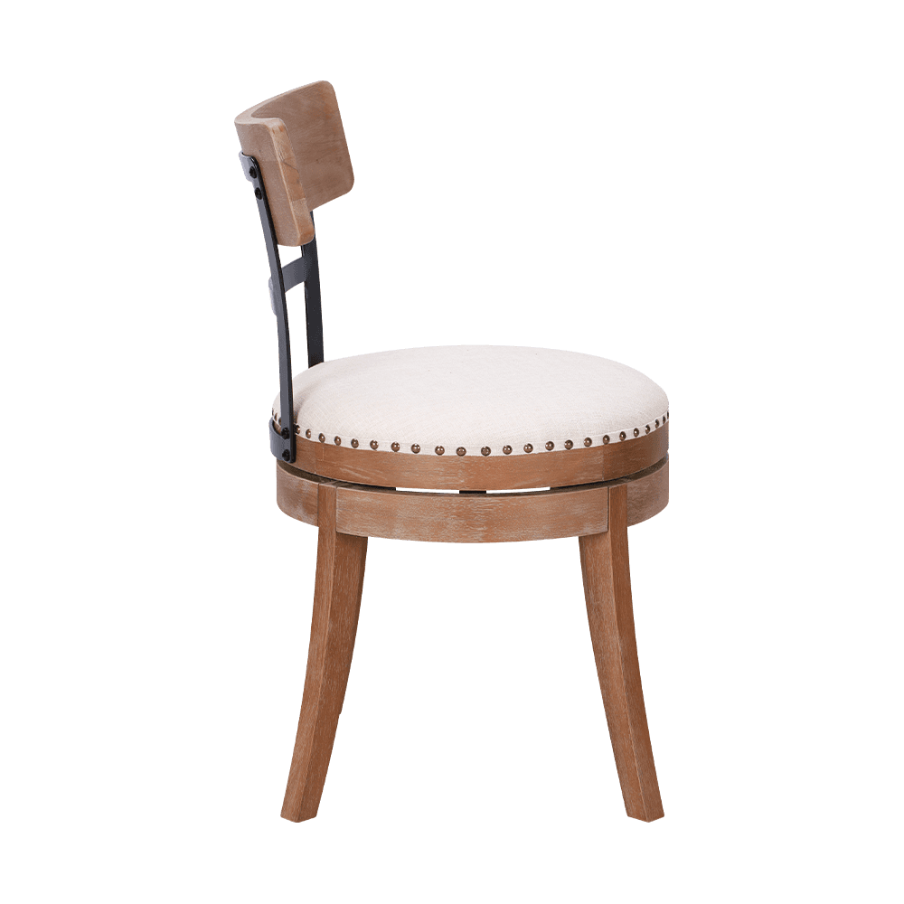 Okrągły poduszka z litego drewnianego krzesła do jadalni